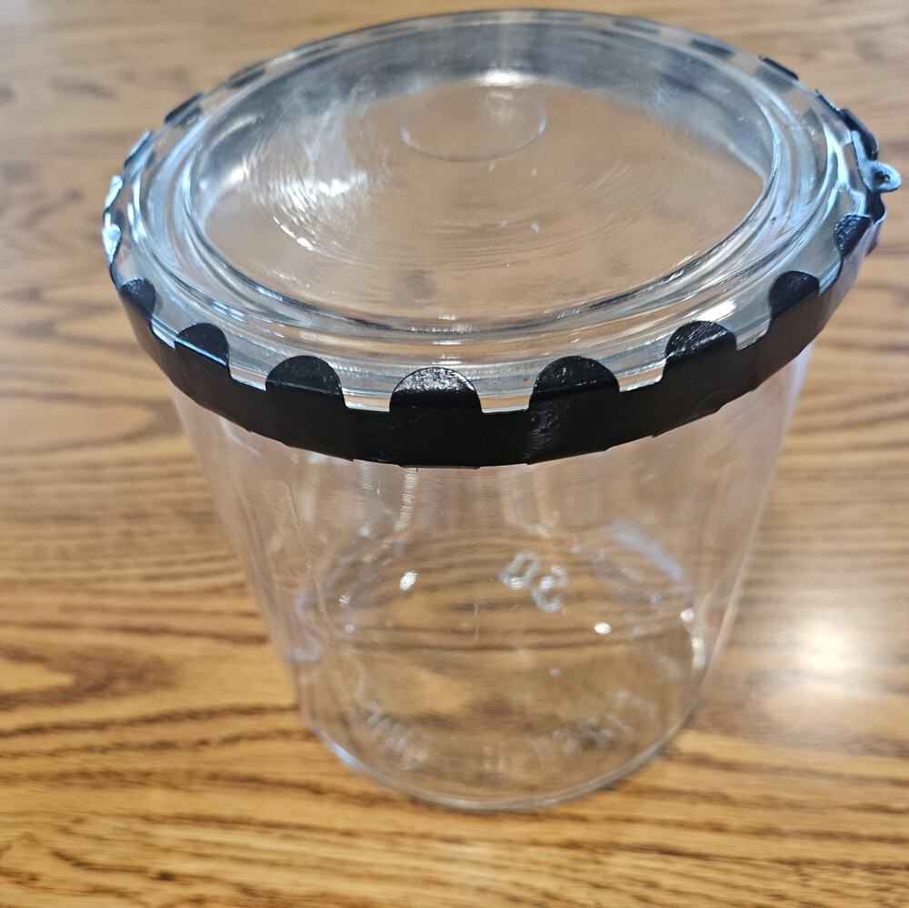 VINTAGE GLASS Cigar JAR W/ LID - FACTORY NO. 2724 PENNA. FIRST DISTRICT